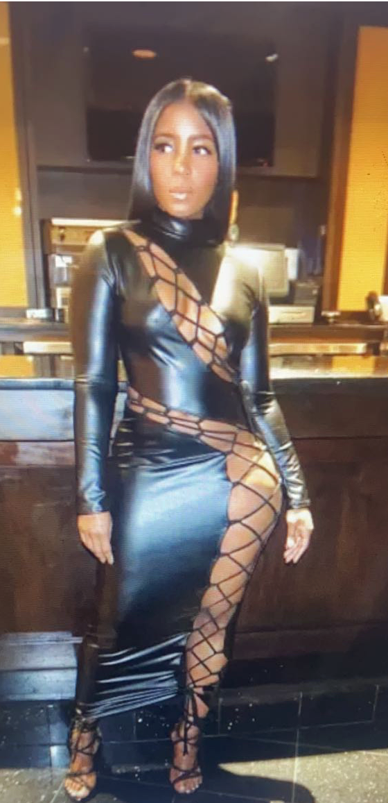 Laced Leather Dress